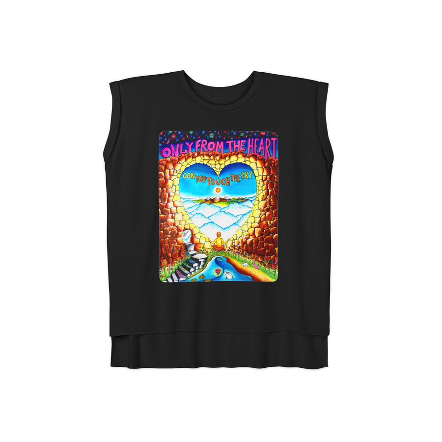 Rolled Cuffs Muscle Tee - Only From The Heart