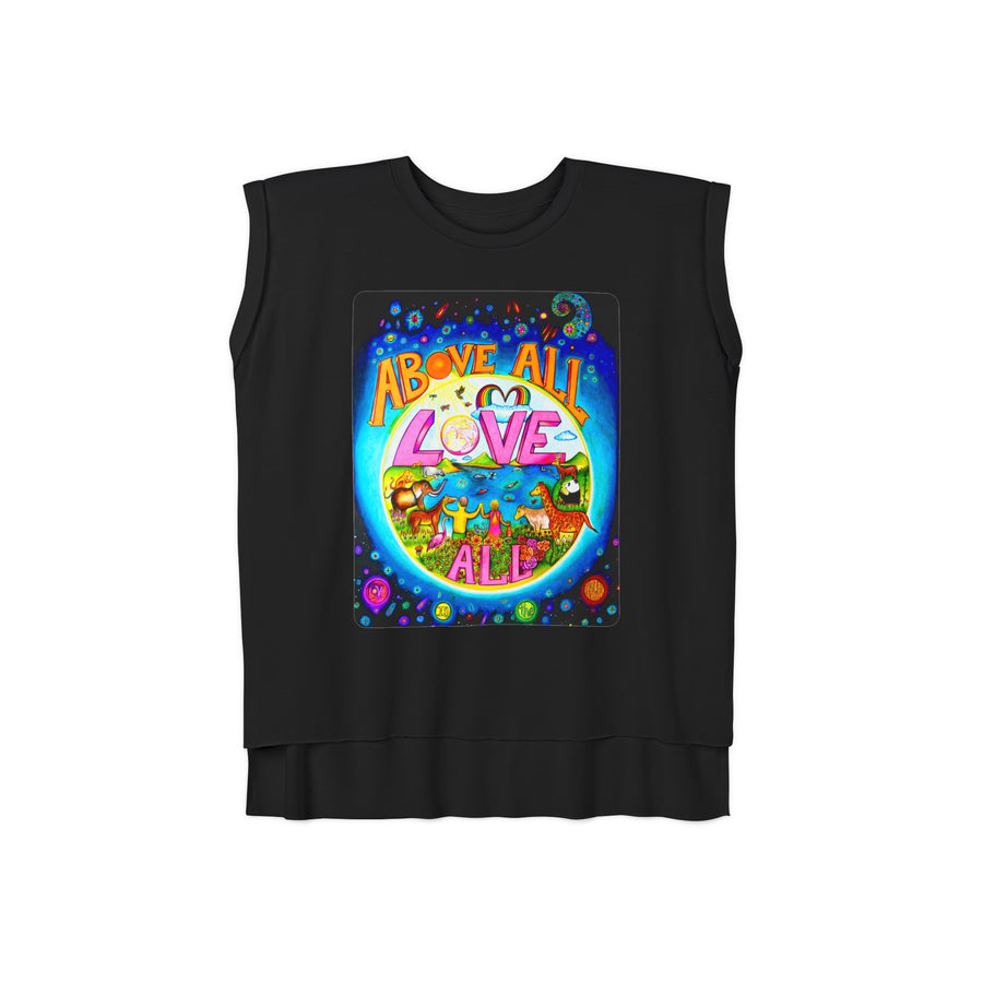 Rolled Cuffs Muscle Tee - Above ALL Love ALL