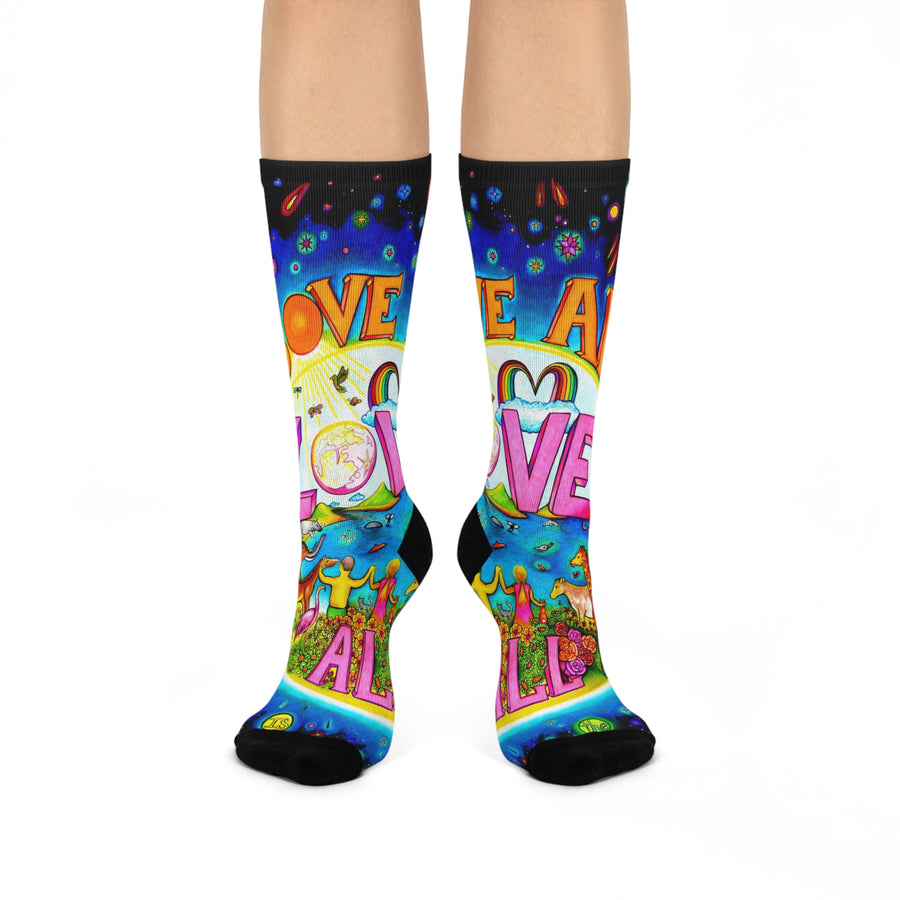 Cushioned Crew Socks- Above ALL Love ALL