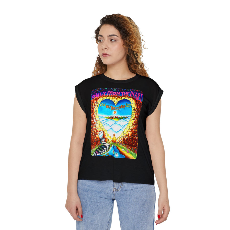 Rolled Cuffs Muscle Tee - Only From The Heart