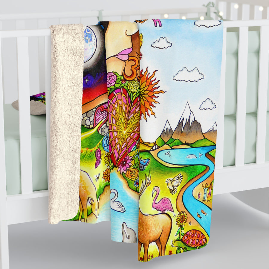 Sherpa Fleece Blanket - Tree of Love