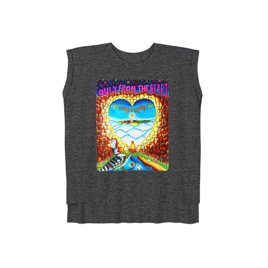 Rolled Cuffs Muscle Tee - Only From The Heart