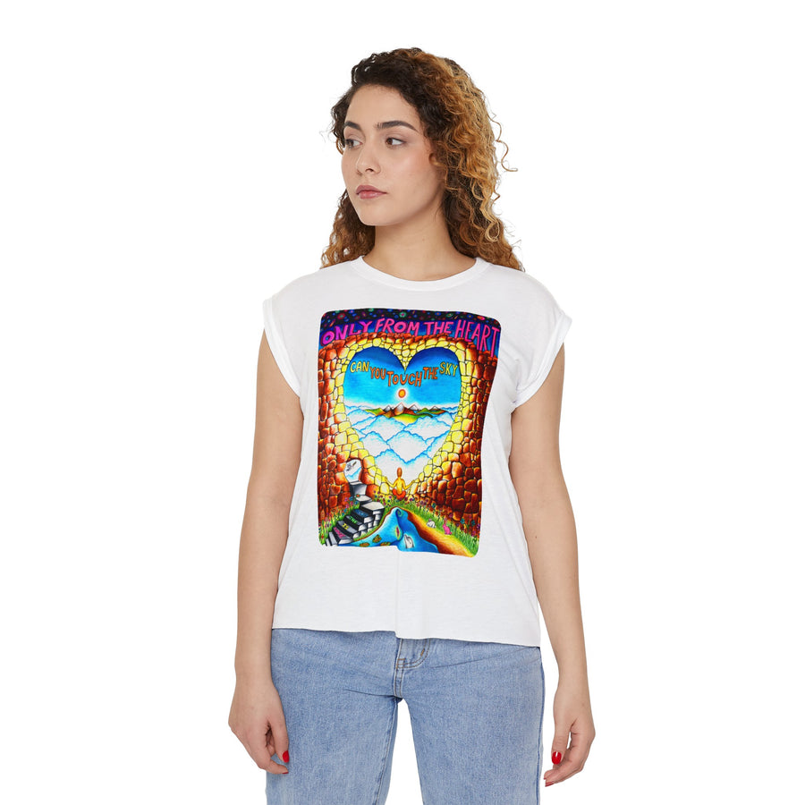 Rolled Cuffs Muscle Tee - Only From The Heart