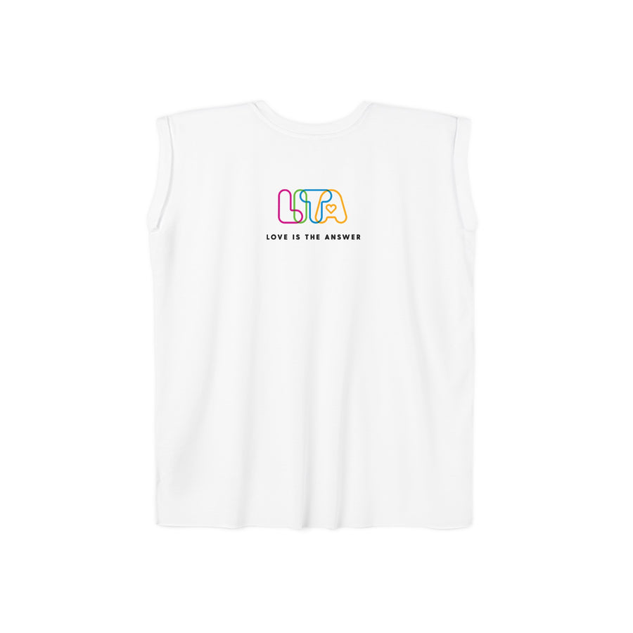 Rolled Cuffs Muscle Tee - Love Is The Answer