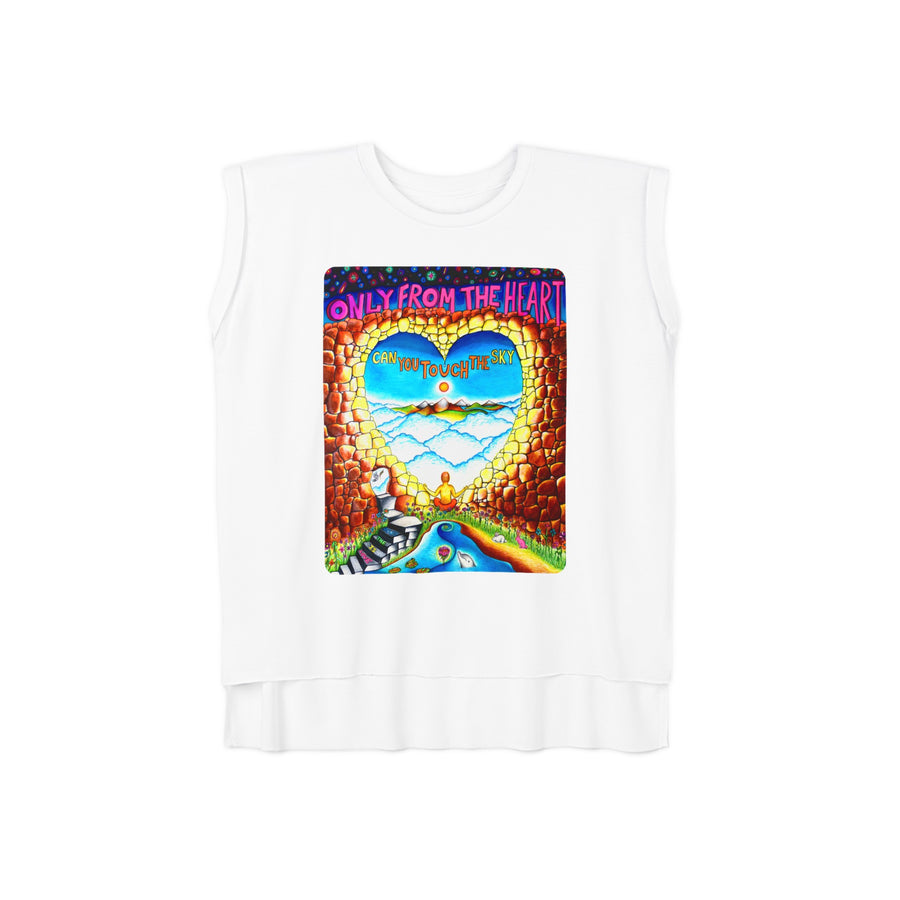 Rolled Cuffs Muscle Tee - Only From The Heart