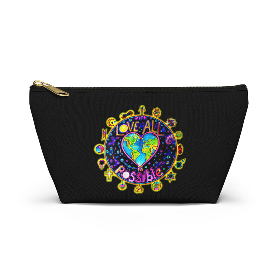 Accessory Pouch w T-bottom - With Love