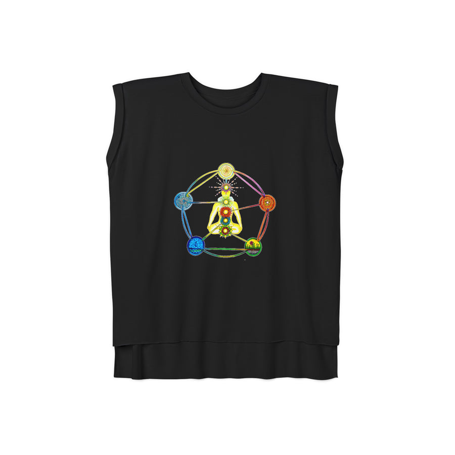 Rolled Cuffs Muscle Tee - Yogi 5 Elements