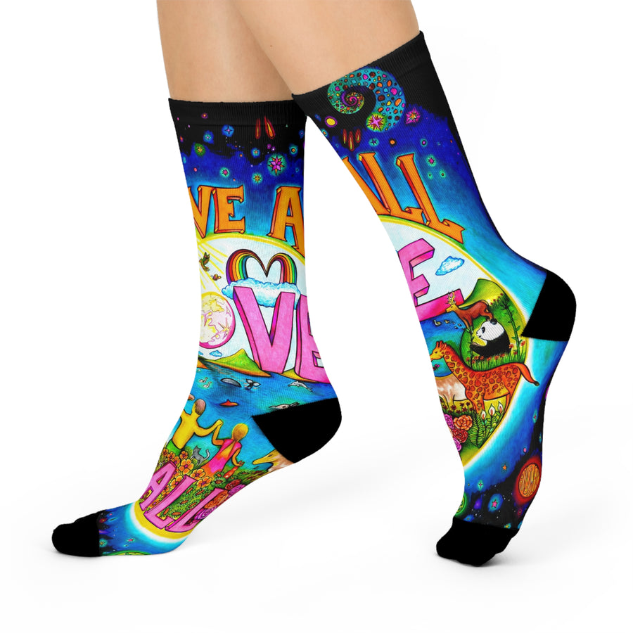 Cushioned Crew Socks- Above ALL Love ALL