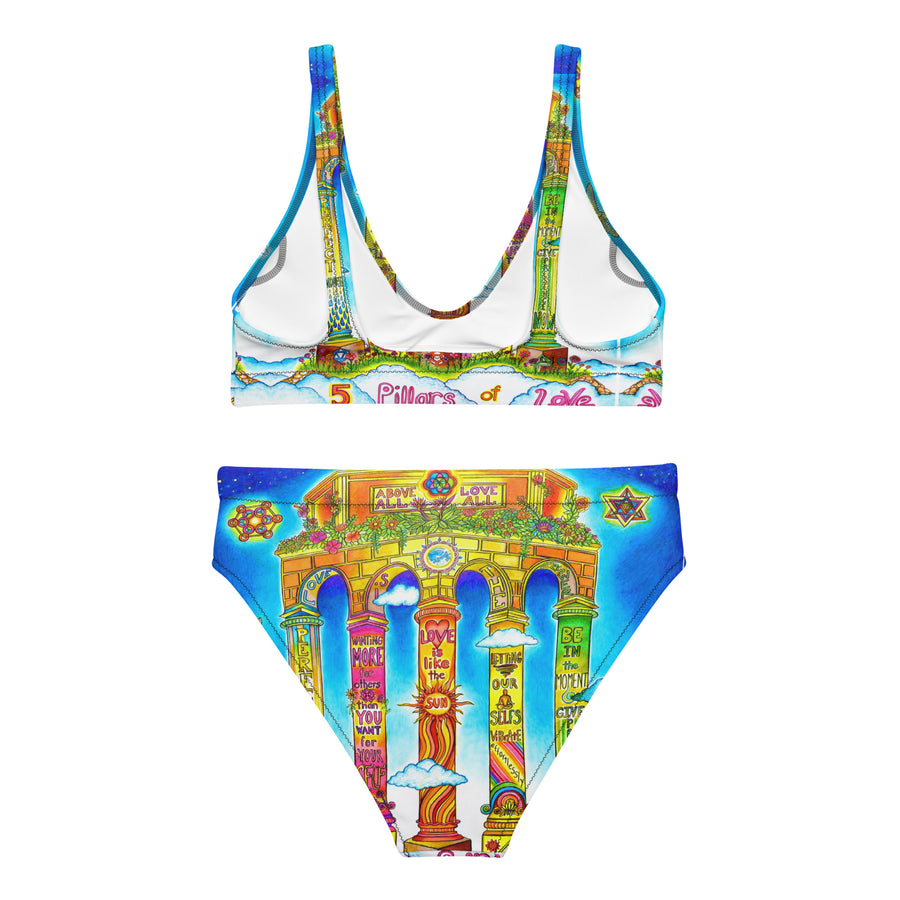 Recycled High-waisted Bikini - Pillars Of Love