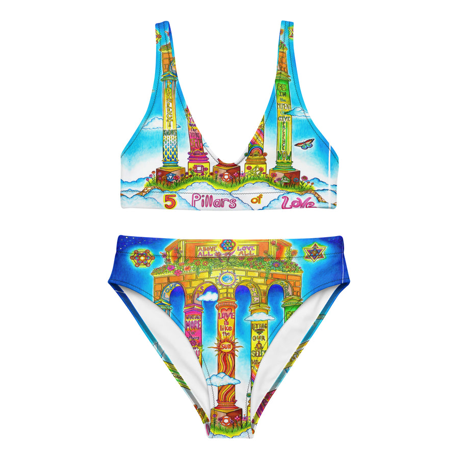 Recycled High-waisted Bikini - Pillars Of Love