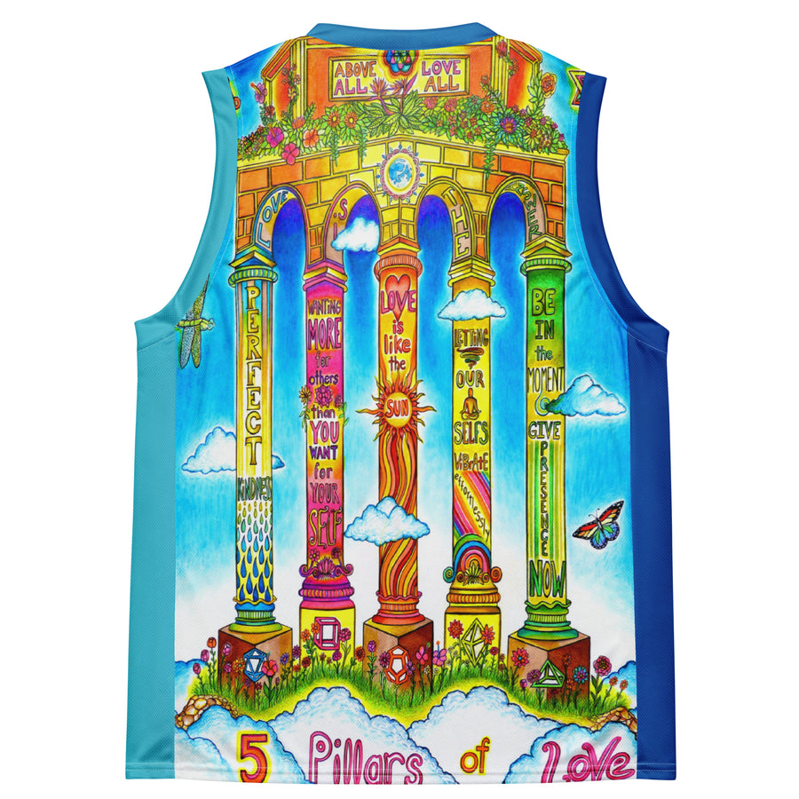 Recycled Unisex Basketball Jersey - Pillars Of Love