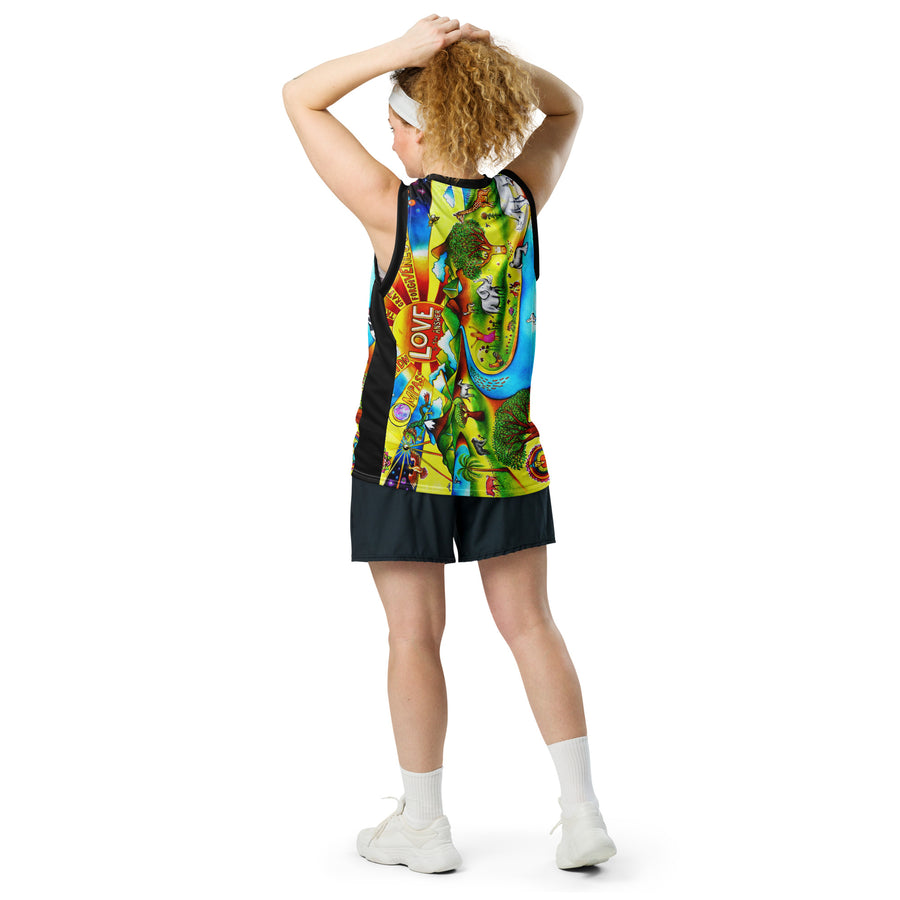 Recycled Unisex Basketball Jersey - Love Is The Answer