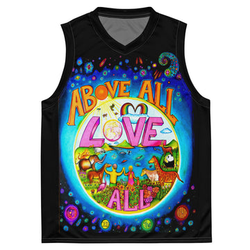 Recycled Unisex Basketball Jersey - Above ALL Love ALL