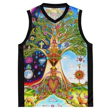Recycled Unisex Basketball Jersey - Tree Of Love