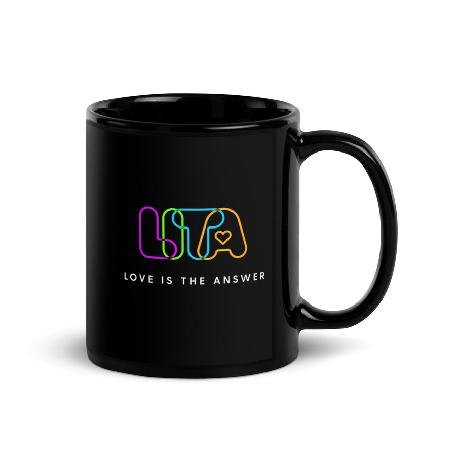 Black Glossy Mug - Only From The Heart