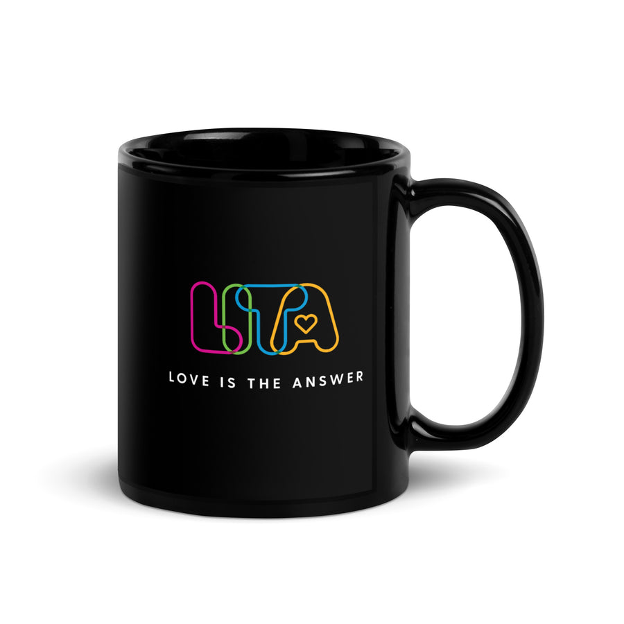 Black Glossy Mug - Only From The Heart
