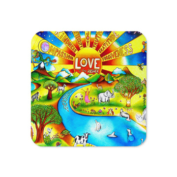 Cork-back Coaster - Love Is The Answer