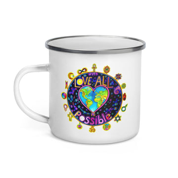 Enamel Mug - With Love All Is Possible