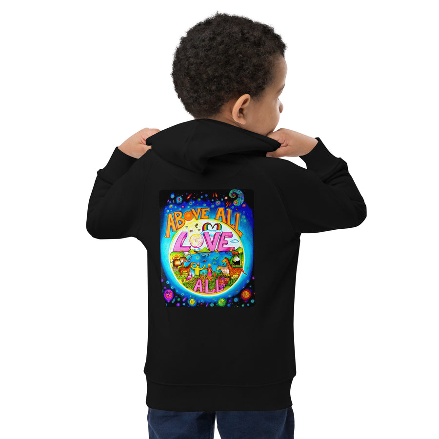 Kids eco hoodie - Above ALL Love ALL