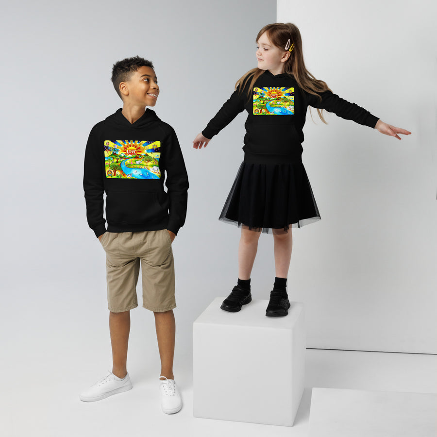 Kids eco hoodie - Love Is The Answer