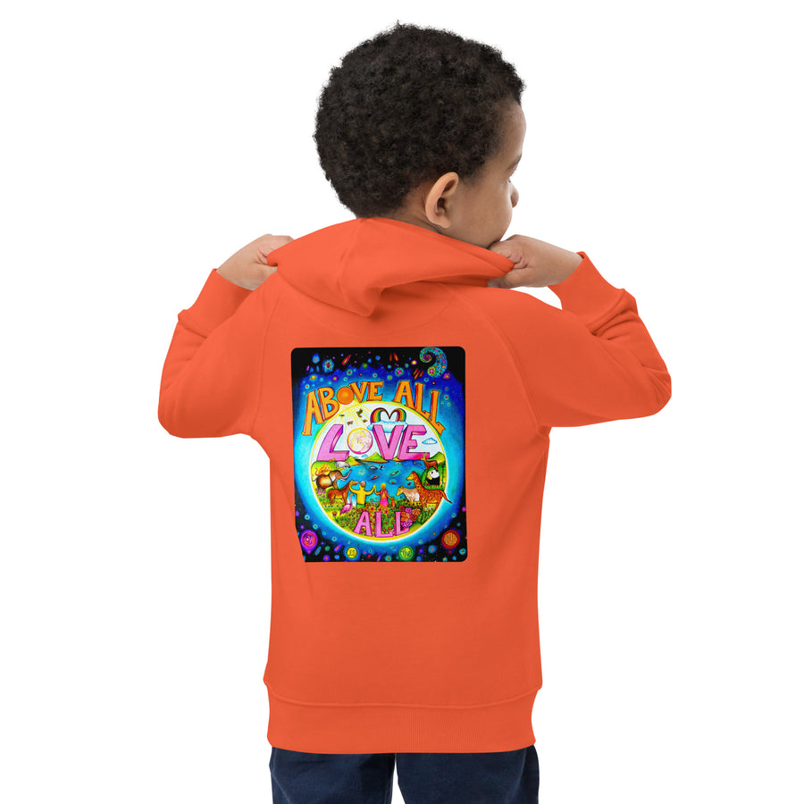 Kids eco hoodie - Above ALL Love ALL