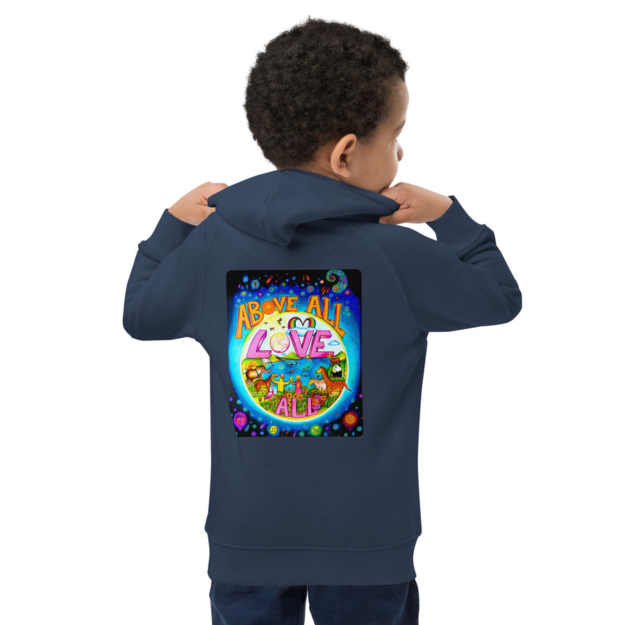 Kids eco hoodie - Above ALL Love ALL