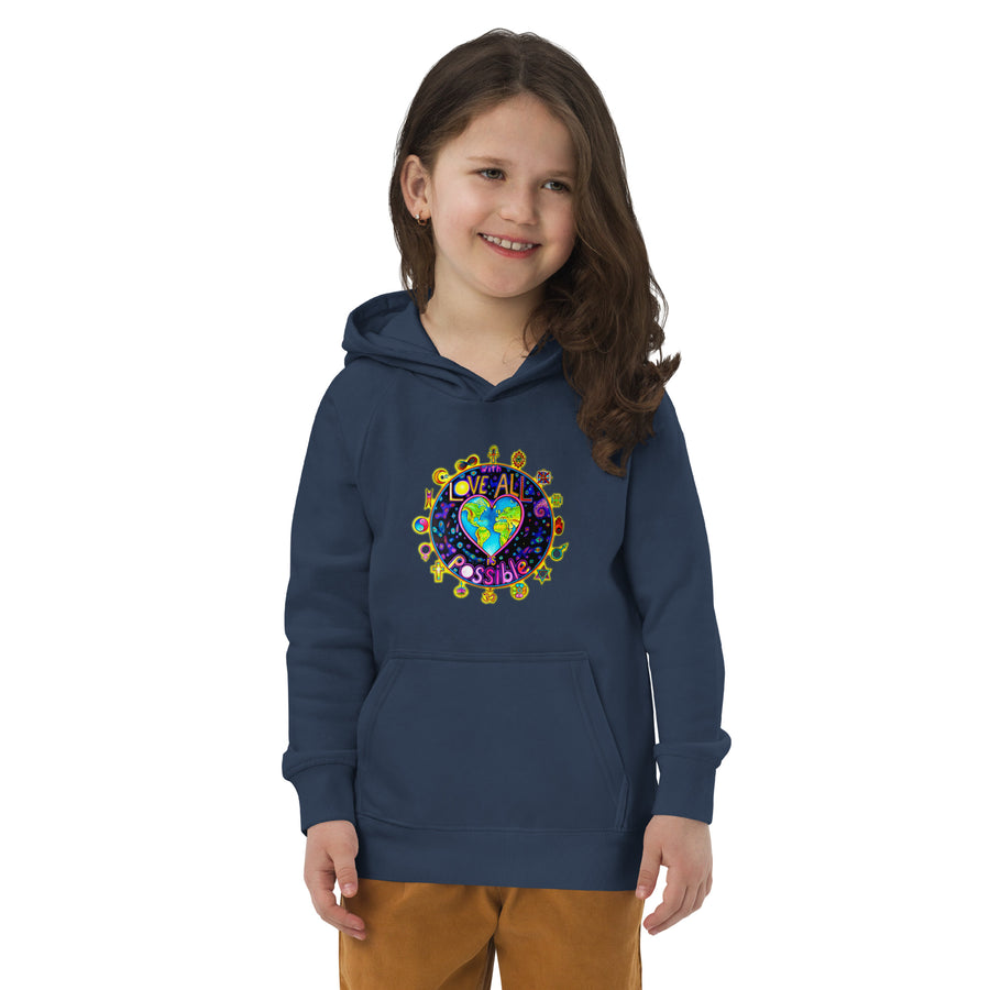 Kids eco hoodie - With Love All Is Possible