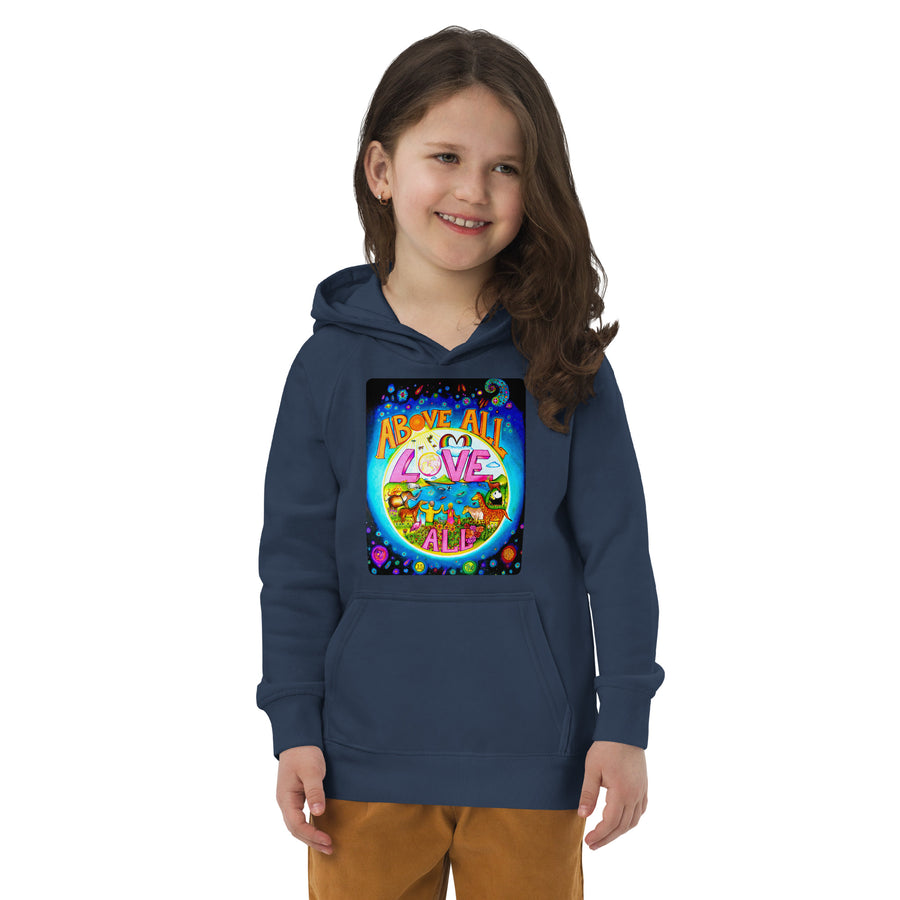 Kids eco hoodie - Above ALL Love ALL