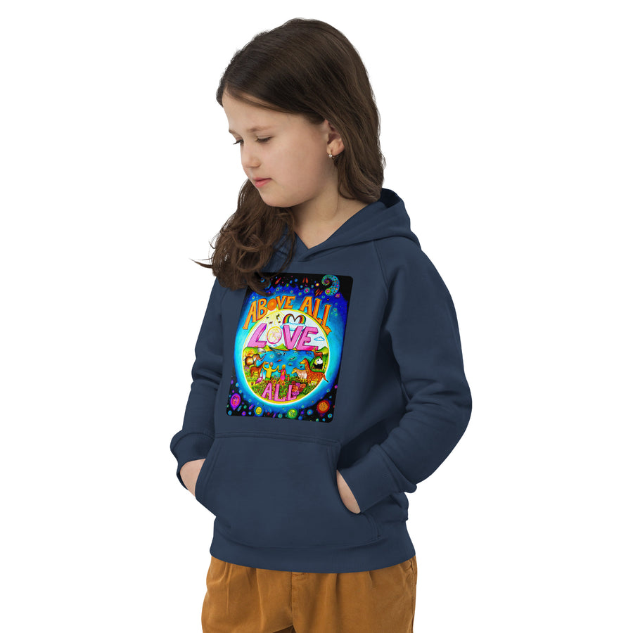 Kids eco hoodie - Above ALL Love ALL