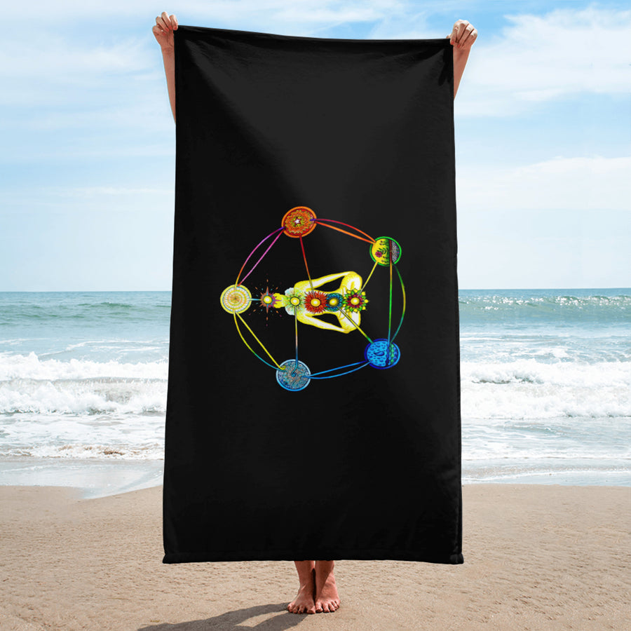 Beach Towel - Yogi 5 Elements