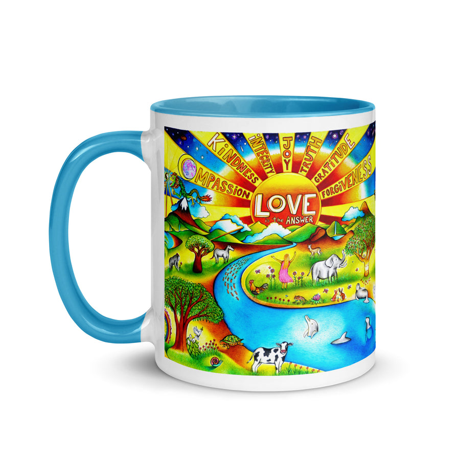 Mug with Color Inside - Love Is The Answer
