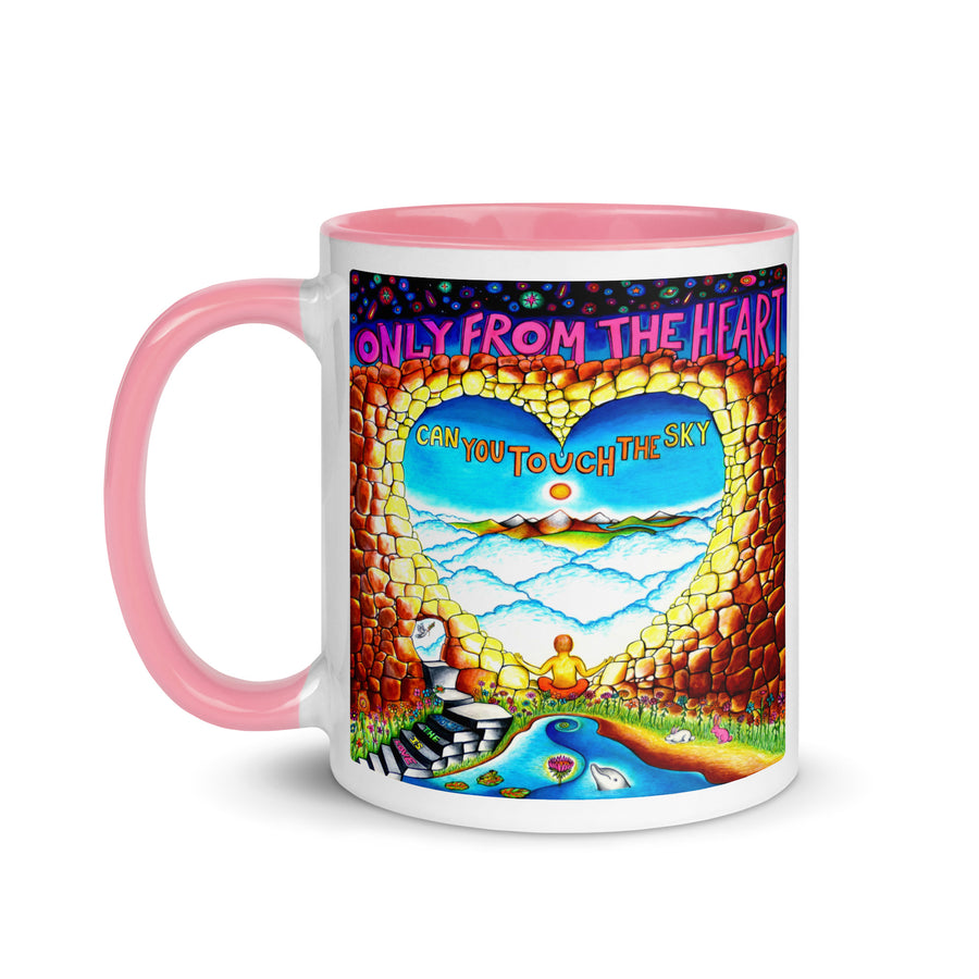 Mug with Color Inside - Only From The Heart