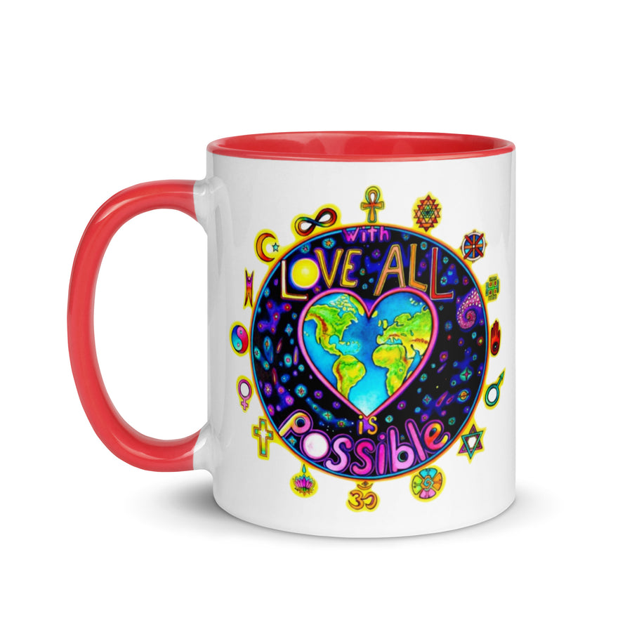 Mug with Color Inside - With Love All Is Possible