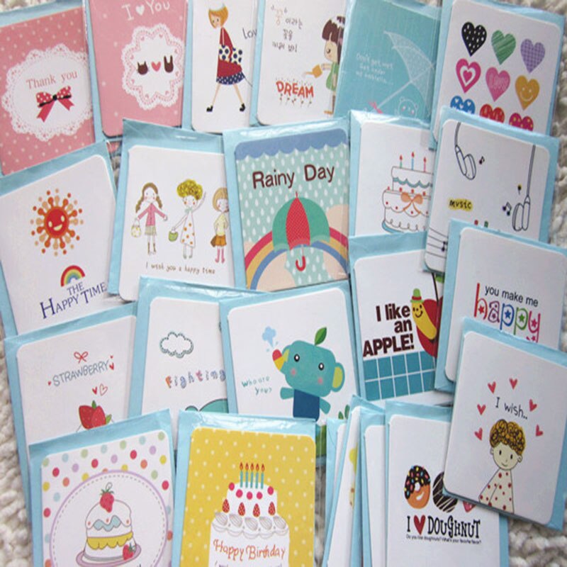 24 Pcs Mini Greeting Cards