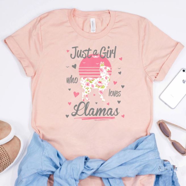 Just A Girl Who Loves Llamas T-Shirt