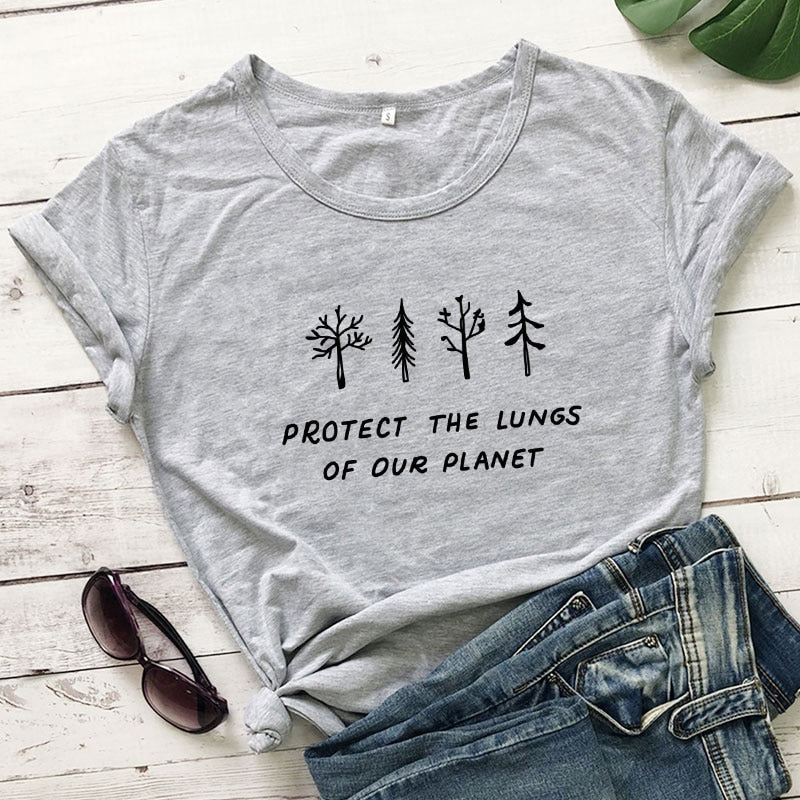Protect The Lungs of Our Planet Printed Men's T-Shirt