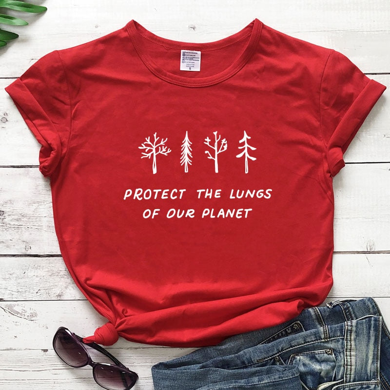Protect The Lungs of Our Planet Printed Men's T-Shirt