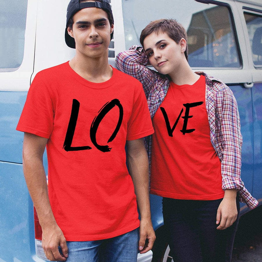 Love Printed Couple Summer T-Shirts