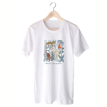 Protect The Wildlife Printed Women's T-Shirt