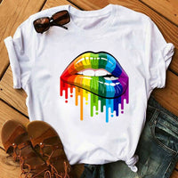Lips Printed Women's Summer T-Shirts