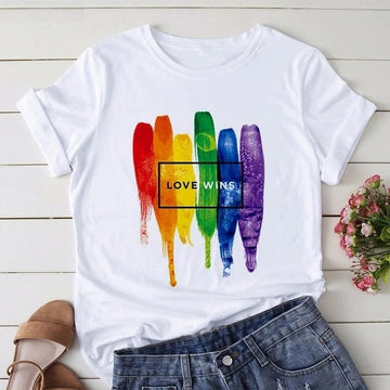 Love Wins Printed Women's T-Shirt