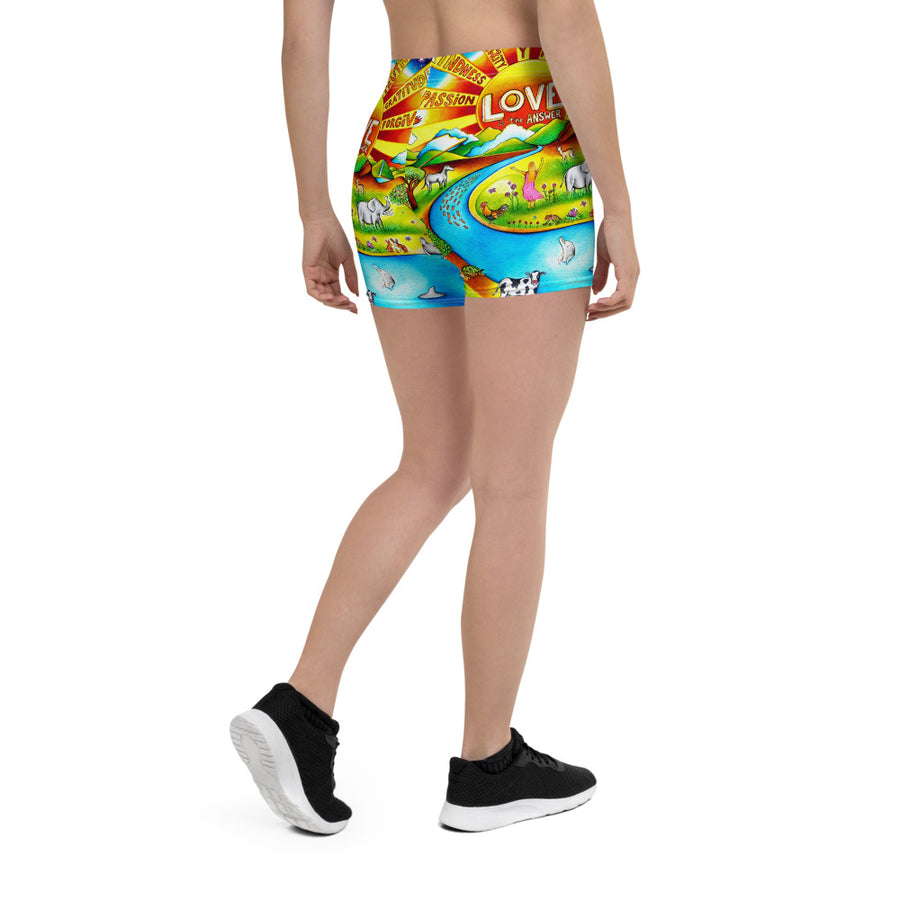 All-Over Print Love is the Answer Shorts