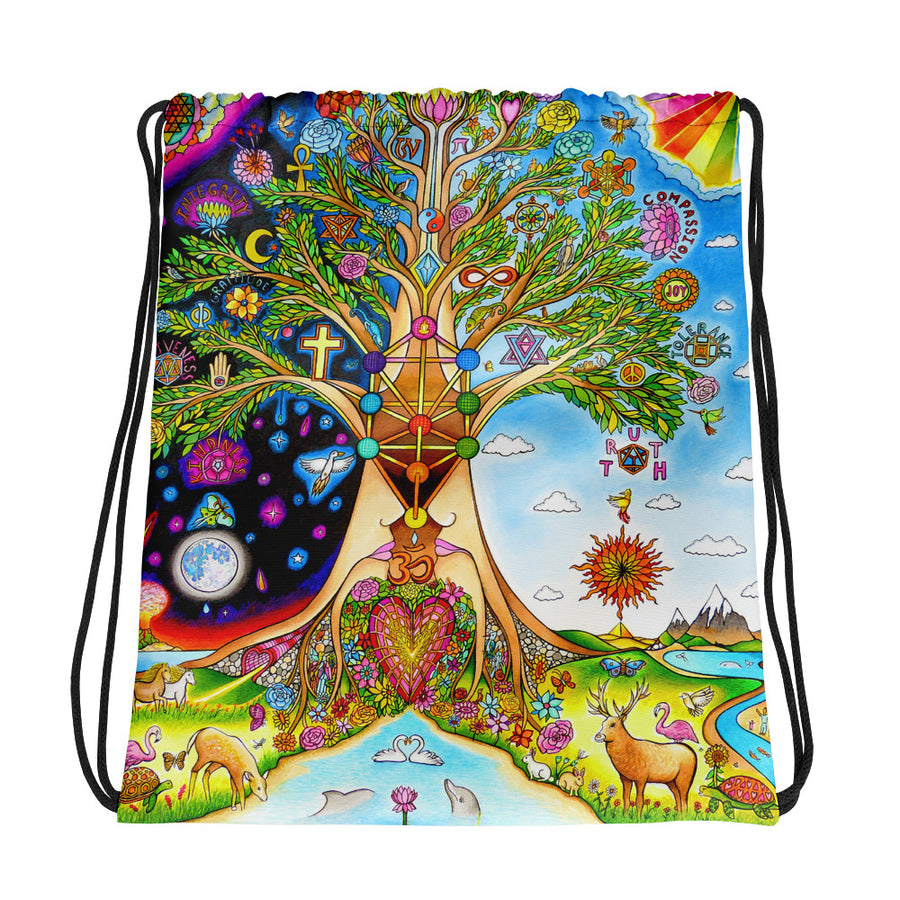 Tree of Love Drawstring Bag