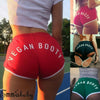 High Waist Vegan Booty Women's Sports Shorts