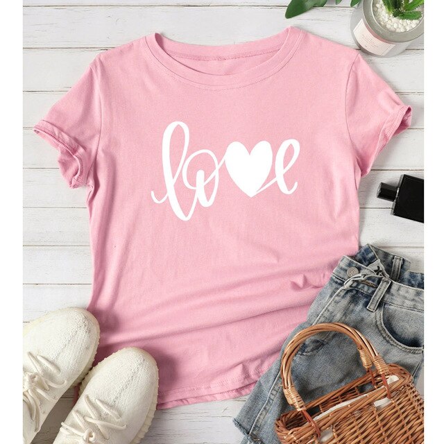 Love Printed Women's Summer T-Shirt