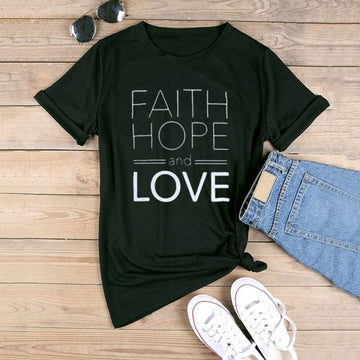Faith Hope & Love Printed Women's T-Shirt