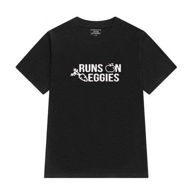Runs On Veggies Printed Women's T-Shirt