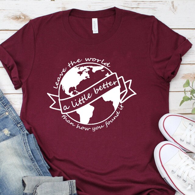 Leave The World A Little Better Printed Women's T-Shirt