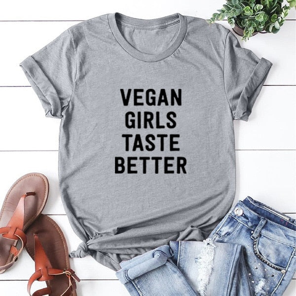 Vegan Girls Taste Better Printed Women's T-Shirt