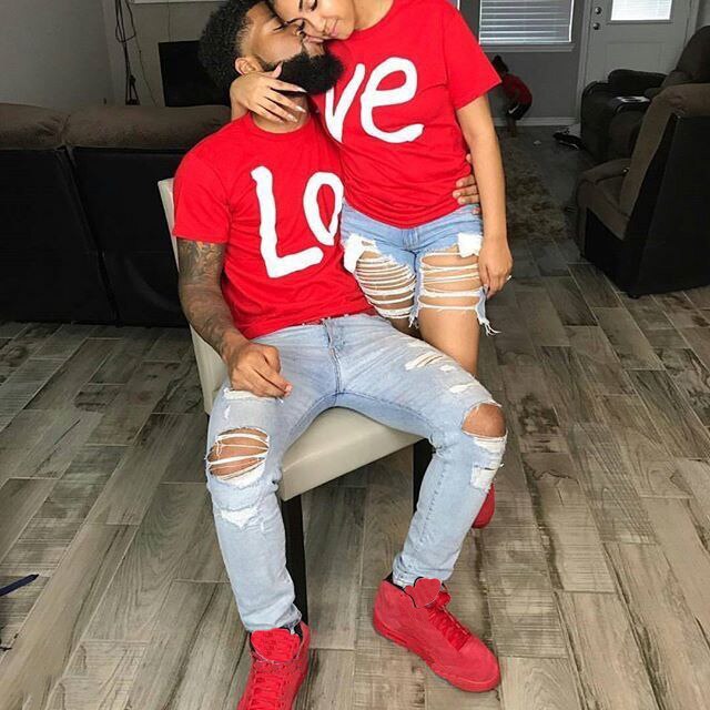 Love Printed Couples Summer T-Shirts